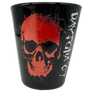2007 Daytona Beach Bike Week Skull‎ Black Shot Glass